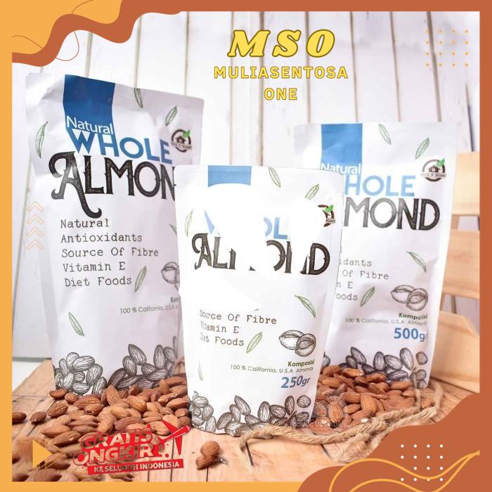 

NATURAL WHOLE ALMOND ( KACANG ALMOND NATURAL ) 500 GR - TC HIGHT CLASS PRODUK !!