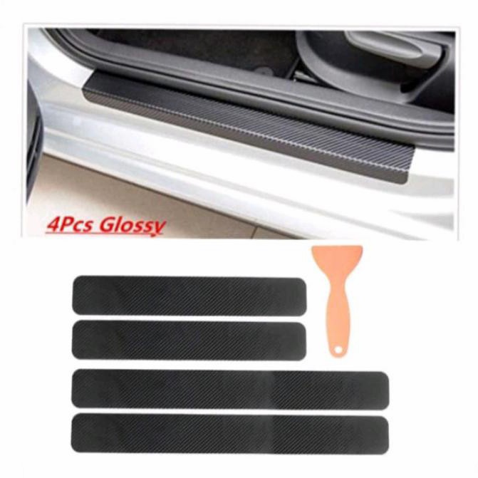 tk01 Sillplate Samping Mobil RIO KIA Sill Plate Sticker Carbon