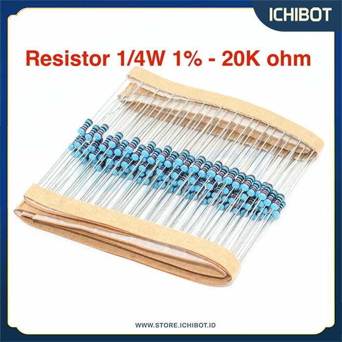 Resistor 1/4 Watt 1% 20K ohm 20.000