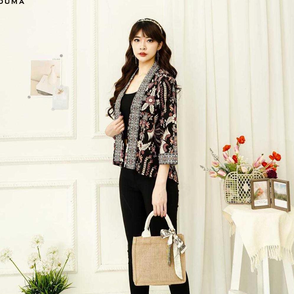 Duma Outer Blazer Batik Wanita Outer Batik Rompi Wanita