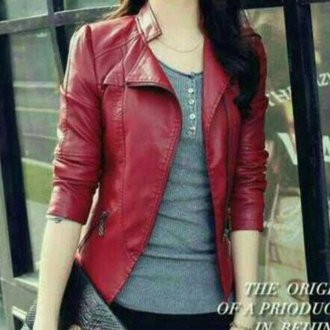 Jaket Semi Kulit Wanita Style Korea