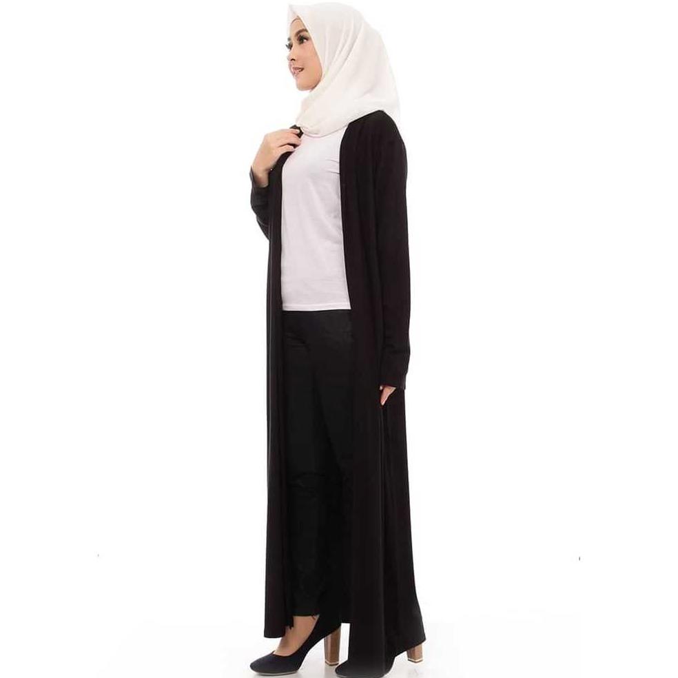 Cardigan panjang /Long cardigan/cardigan hitam/cardigan spandek
