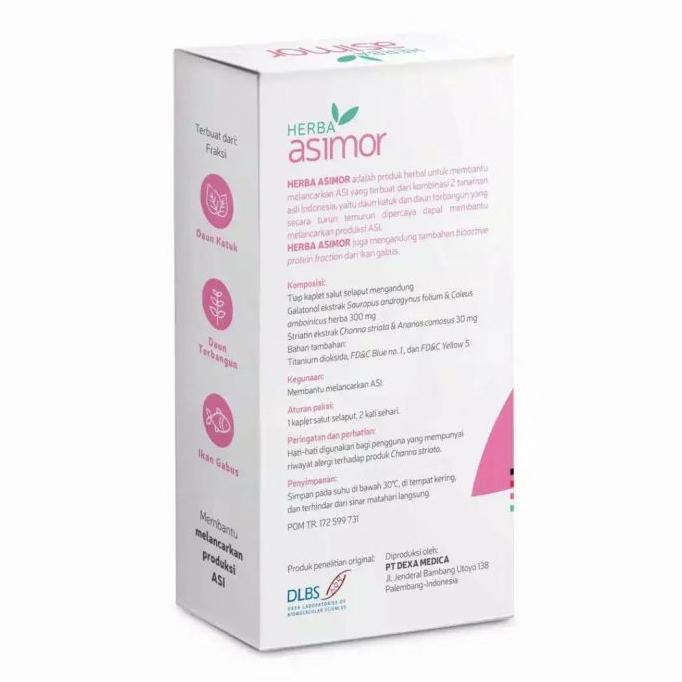 Herba ASIMOR 30 Kaplet Suplemen Pelancar ASI
