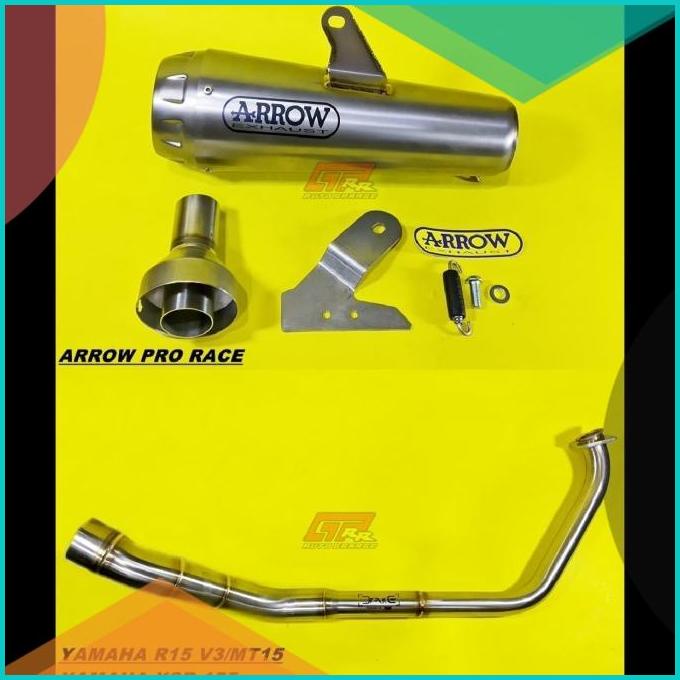 Knalpot Arrow Pro Race Titanium Fullsystem Yamaha R15 V4 R15M 16novz3