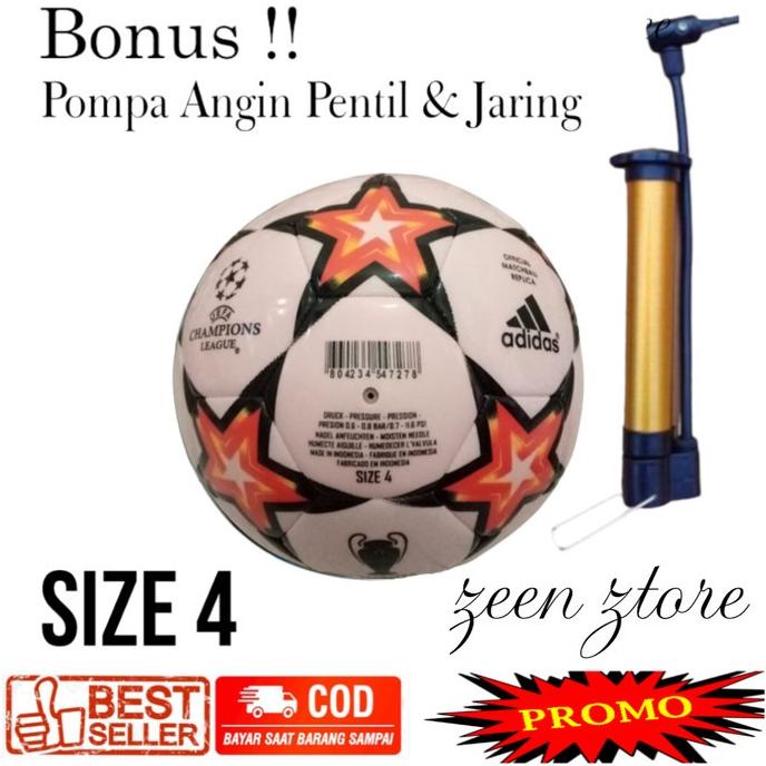 Bola Sepak Size 4 Adidas Champion Bola Kaki Anak Anak