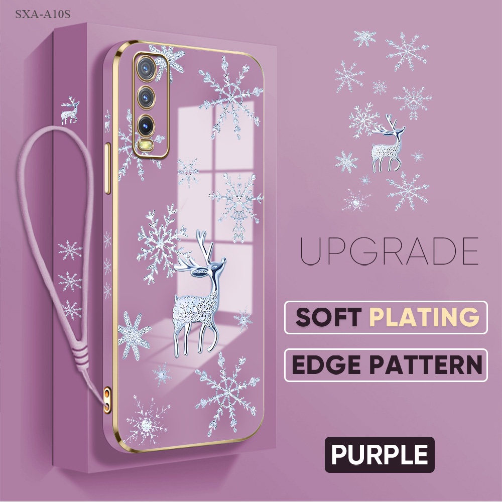 Compitable With Samsung Galaxy A10S A20S A21S A50 A30S A50S A30 A20 A31 A51 A71 A70 A10 A11 A12 A13 A7 2018 4G 5G Hp Casing Phone Case Softcase Untuk Light Luxury Deer Kesing Sofcase Handphone Soft Cassing