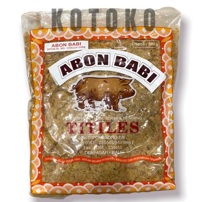 

Abon Babi Titiles / Abon Babi Original Titiles Bali 500gr