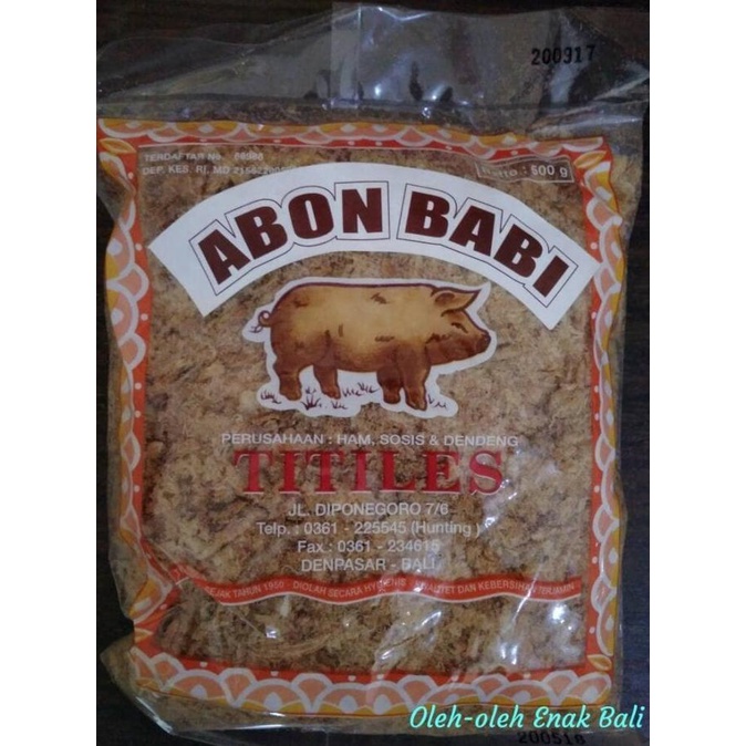 

Abon Babi Titiles 500gr Terlaris