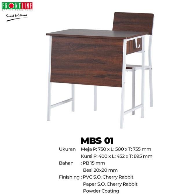 SET MEJA KURSI SEKOLAH / MEJA LES / MEJA LAPTOP / MEJA KERJA MBS 01