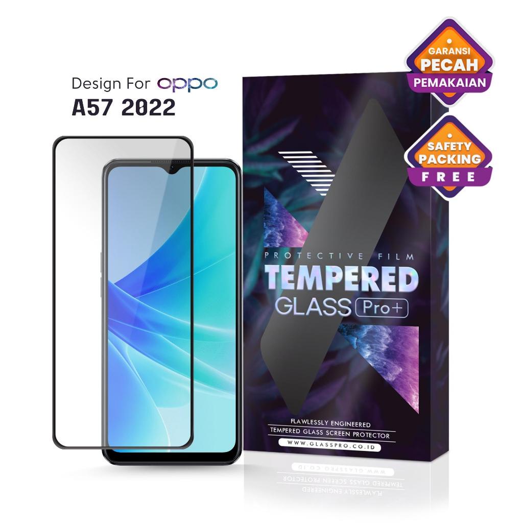 Glass Pro Tempered Glass Oppo A57 2022 Full Cover - Premium