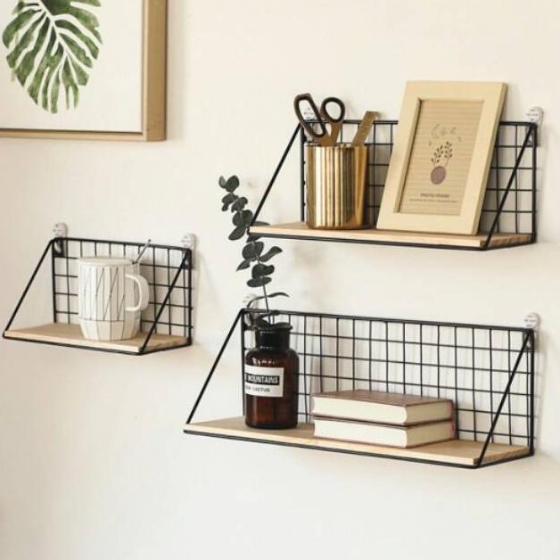 Bundling Rak - RADIT Rak Dinding + Alas Kayu Dekorasi Serbaguna