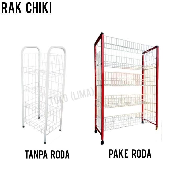 Rak Chiki Snack Display Susun 4 Rak Serbaguna Susun 4