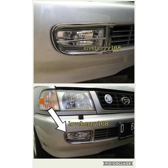 cover fog lamp atau garnish fog lamp chrome kijang kapsul th 2000-2002 banibani1906