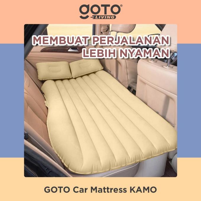 Kasur Mobil Cream Car Matress Cream Matras Angin Pompa Outdoor Indoor