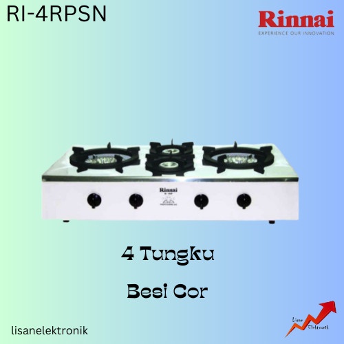 Rinnai Kompor Gas 4 Tungku RI4RSP Besi Cor sampshop