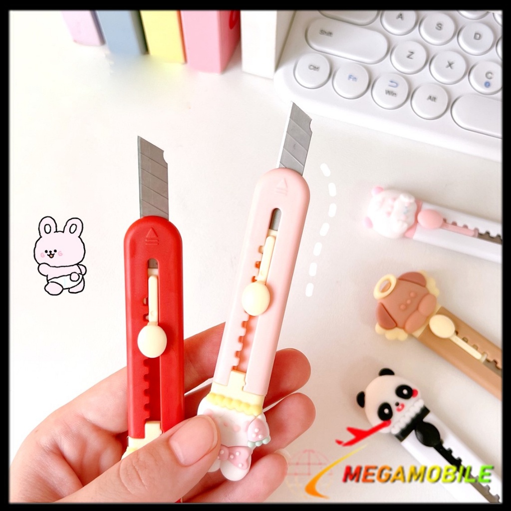 

MM - Cutter Mini Portable Karakter Kartun Pisau Pemotong Kertas Model Tapak Hewan Cutter Unboxing Travel Kit Paper Lucu Hand Cutter Paw Mini Serbaguna