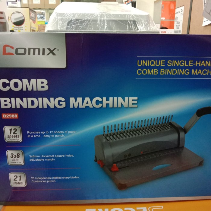 

COMIX B2988 Mesin Jilid Plastik - Mesin Binding Spiral Plastik