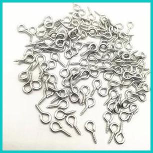 Paku Ulir 0.5mm Skrup Kepala Bulat Silver Eye Pins Pengait 16novz3 acc