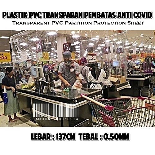 

Terbaru Plastik Mika Super Bening Sekat Covid Pembatas Kasir 137Cm 0.50Mm - Standar Promo Terlaris