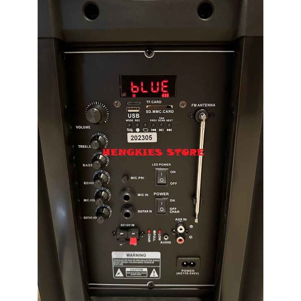 [ELECTROPICALLY] Speaker Portable 12 INCH NOISE 899B NEW 899 B NEW