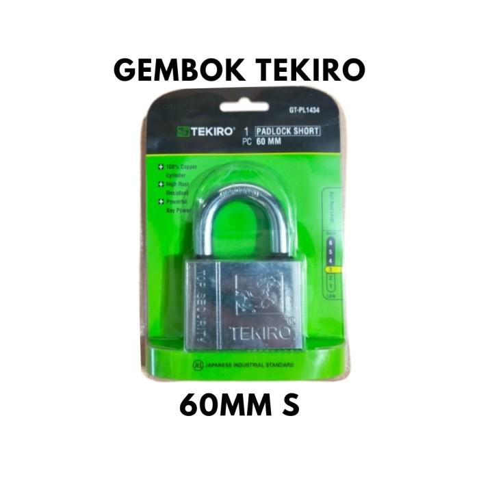 KUNCI GEMBOK TEKIRO 60MM LEHER PENDEK ANTI HUJAN PAGAR RUMAH RUKO