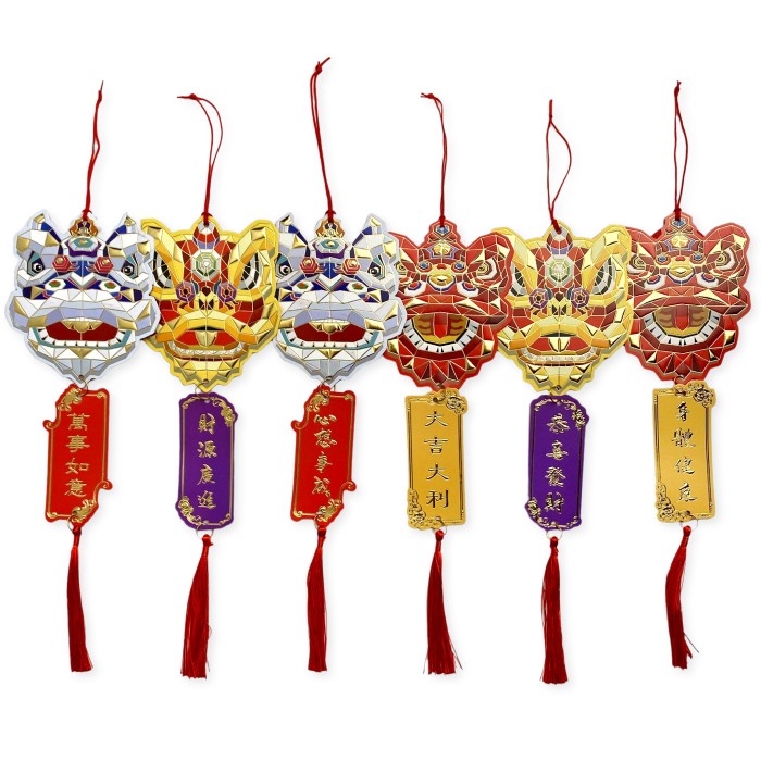 

New! W! Accessories Angpau Hongbao Gantung Imlek CNY Barongsai 6pcs mix 6 Limited
