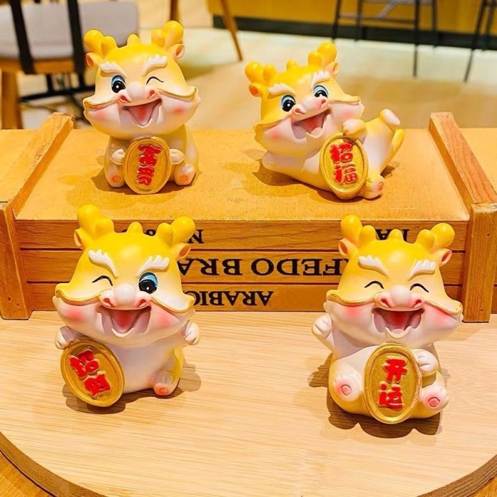 

New! Hiasan Meja Naga Imlek Mini Dragon Sincia Ornamen CNY Pajangan Mobil Limited