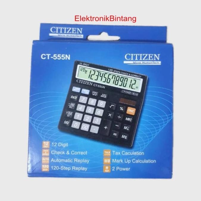 New Kalkulator Citizen CT 555N - Kalkulator Dagang - 12 Digit .,