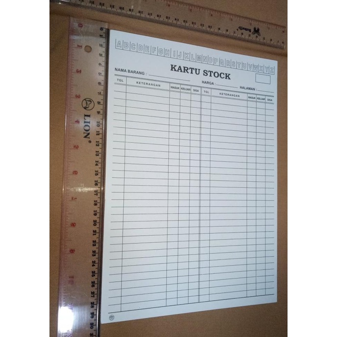 

Terjangkau - Kartu Stock Stok Keluar Masuk Barang Besar A4 Portrait Tegak isi 100 !