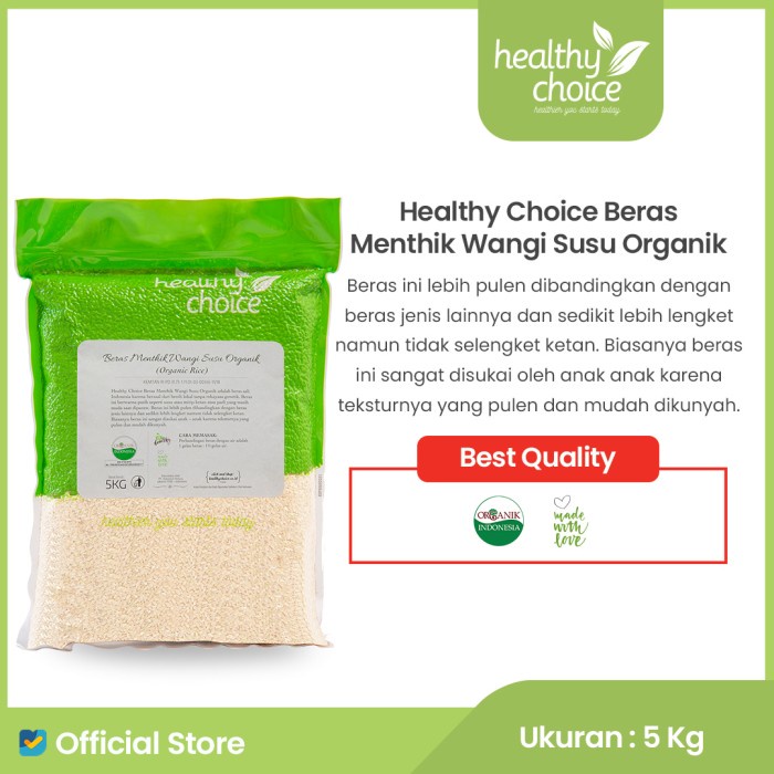 

Healthy Choice Beras Menthik Wangi Susu Organik 5kg