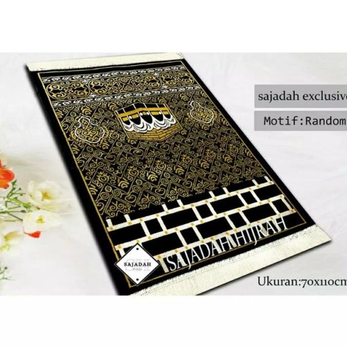 Sajadah turki kiswah hitam tebal premium