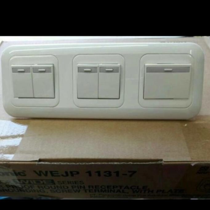 Saklar panasonic 5 gang 5gang sakelar switch lampu panasonic 5 gang