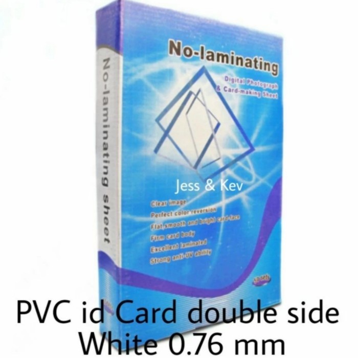 

PVC Id Card A4 Instan 0.76 mm White Bahan Kertas PVC -25 set
