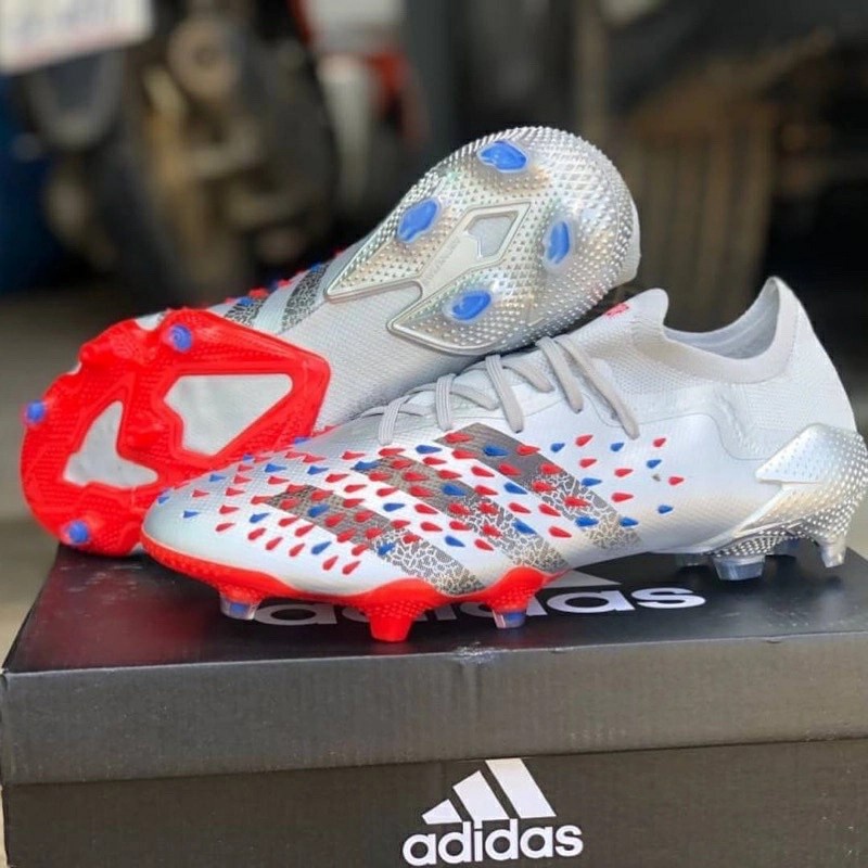 [SPORTY COLLECTION] Sepatu Bola Anak Predator Freak Silver Red Fg freak.1