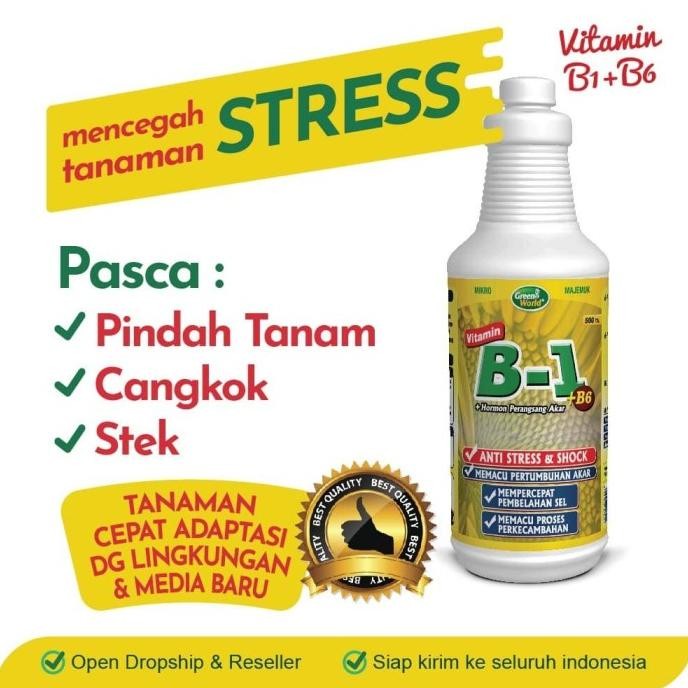  NUTRISI TANAMAN OBAT ANTI STRESS & SHOCK GREENWORLD VITAMIN B1+B6