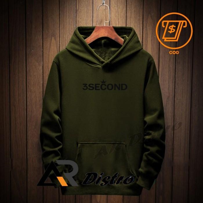 HOODIE DISTRO HOODIE PRIA HODIE WANITA HOODIE 3 SECOND HITAM JAKET HOO