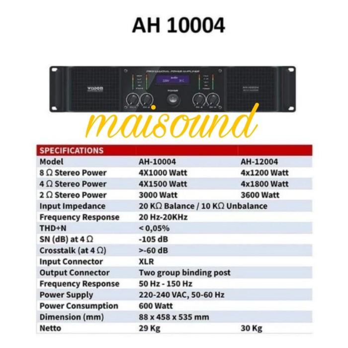 POWER AMPLIFIER WISDOM AH 10004 POWER WISDOM AH10004 ORIGINAL
