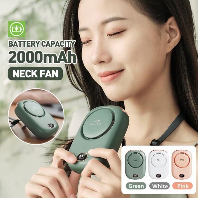 Portable Premium Mini Sport Neck Fan Kipas Angin Gantung Leher