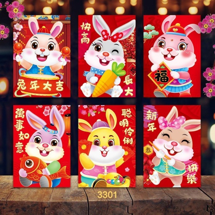 

New! Angpao Kelinci Rabbit PENDEK Imlek Sincia Premium kyj Limited