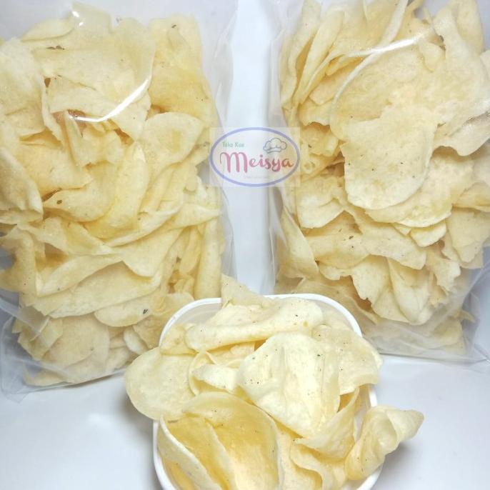 

BIG SALE KERIPIK SINGKONG ASIN GURIH / SINGKONG GETUK ORIGINAL 500 GRAM !!!!!