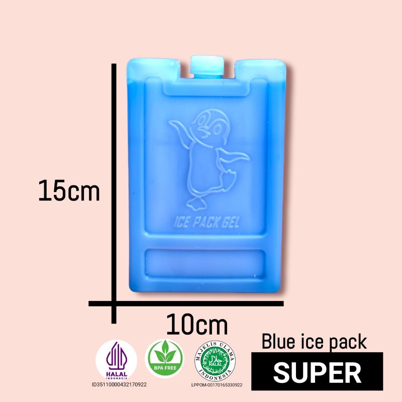 Ice Pack Kotak 10×15cm Blue Ice Gel Pack Serba Guna - Pendingin Es Krim - Pendingin Cooler Bag Box Asi Styrofoam - Pendingin Kipas Angin AC air Cooler