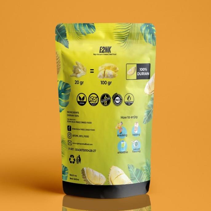 

NEW PRODUK KERIPIK BUAH DURIAN VACUM FREEZE DRIED FOOD ASTRONOT FOOD NETTO 20GRAM !!!!!