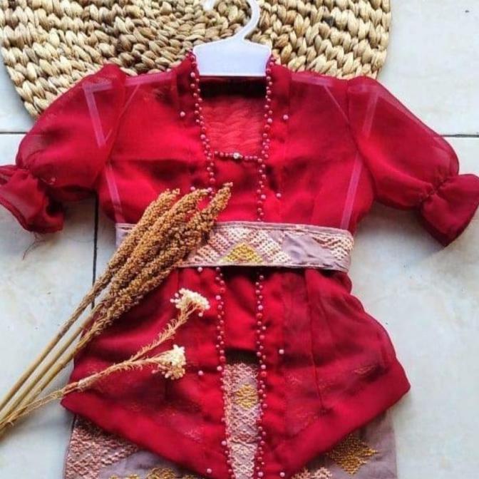 din Setelan Kebaya anak perempuan Pakaian adat Bali