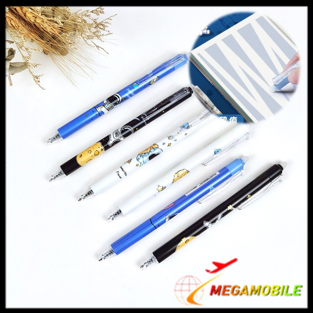 

MM - Erasable Gel Pen Pulpen Karakter Astronot Bisa Dihapus Pena Gel Karakter 0.5mm Pena Aesthetic Edition Karakter Kartun Astronot Alat Tulis Sekolah Kantor Stationary Murah
