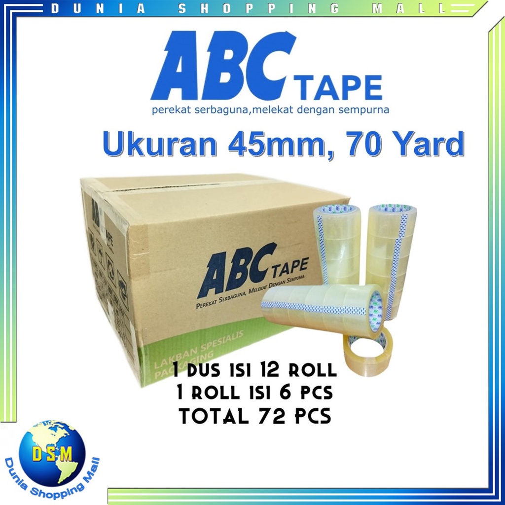 

DSM Lakban Bening 45MM Merk ABC TAPE Lakban Coklat Murah