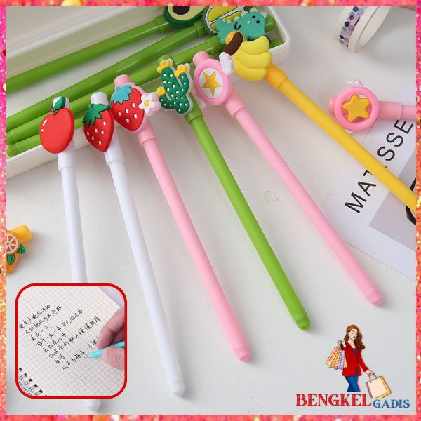 

BG Pulpen Gel Karakter Kartun Buah Pena Karakter 3D 0.5mm Lucu Pen Cute Student Japanese Alat Tulis Kantor Sekolah Tinta Cair Ujung Lancip