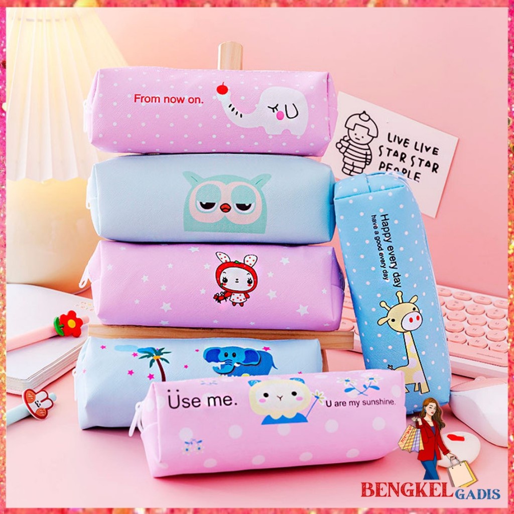 

BG Tempat Pensil Pulpen Karakter Hewan Lucu Kotak Pensil Serbaguna Motif Animal Dompet pouch make up kosmetik wanita
