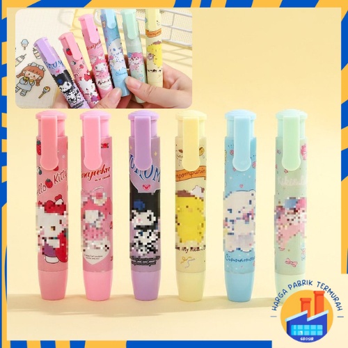 

HPT Penghapus Pensil Mekanik Karakter Lucu Bentuk Pulpen Cute Mechanical Eraser Hapusan Bentuk Lipstick Korean Style