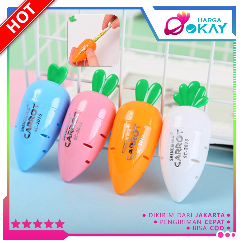 

HO Peraut Pensil Motif Wortel Rautan Karakter Wortel Carrot Pencil Sharpener Murah