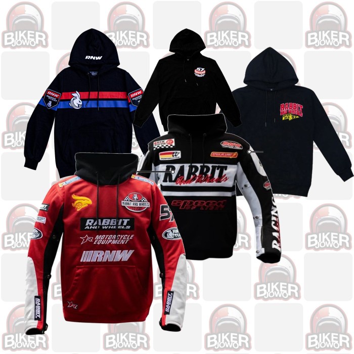 NEW HOODIE MOTOR RABBIT AND WHEELS BIKERS JACKET HITS STRIKE TREND JAMPER ORIGINAL TERBARU
